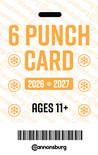 Adult 6 Punch Card